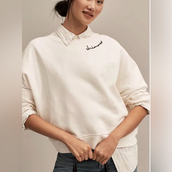 Anthropologie Pilcro Embroidered “Shimmer” Sweatshirt - Picture 2 of 5